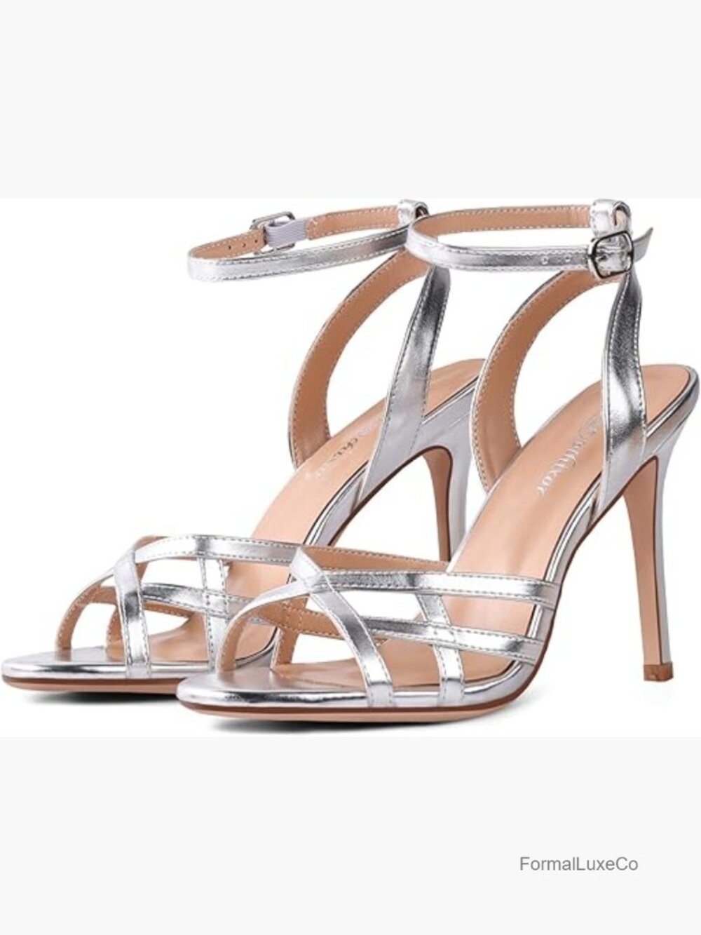 Strappy Stiletto Heeled Sandals Kitten Heels Party Wedding Shoes